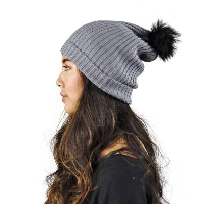 Arcovi Alpaka Mütze „Sally“ – One Size mit Bommel für Damen & Herren - Image 3