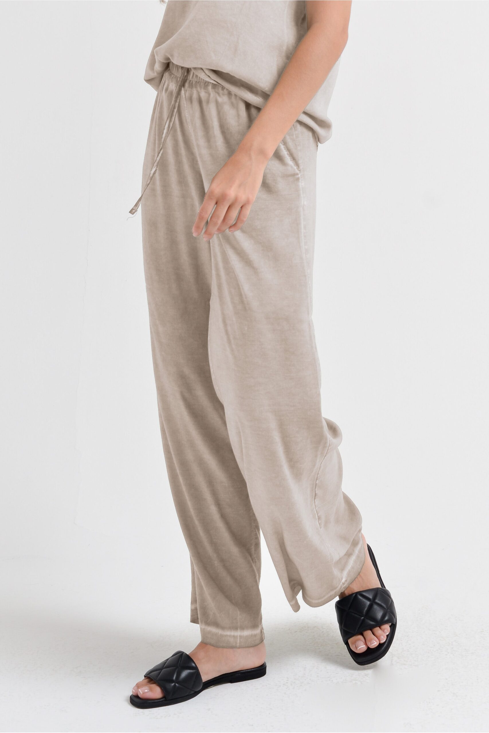 Arcovi Viskosehose „Canapa“ – Weite Billow Slacks in natürlichem Ton - Image 4