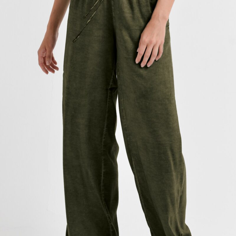 Arcovi Viskosehose „Willow“ – Weite Billow Slacks in sanftem Grün