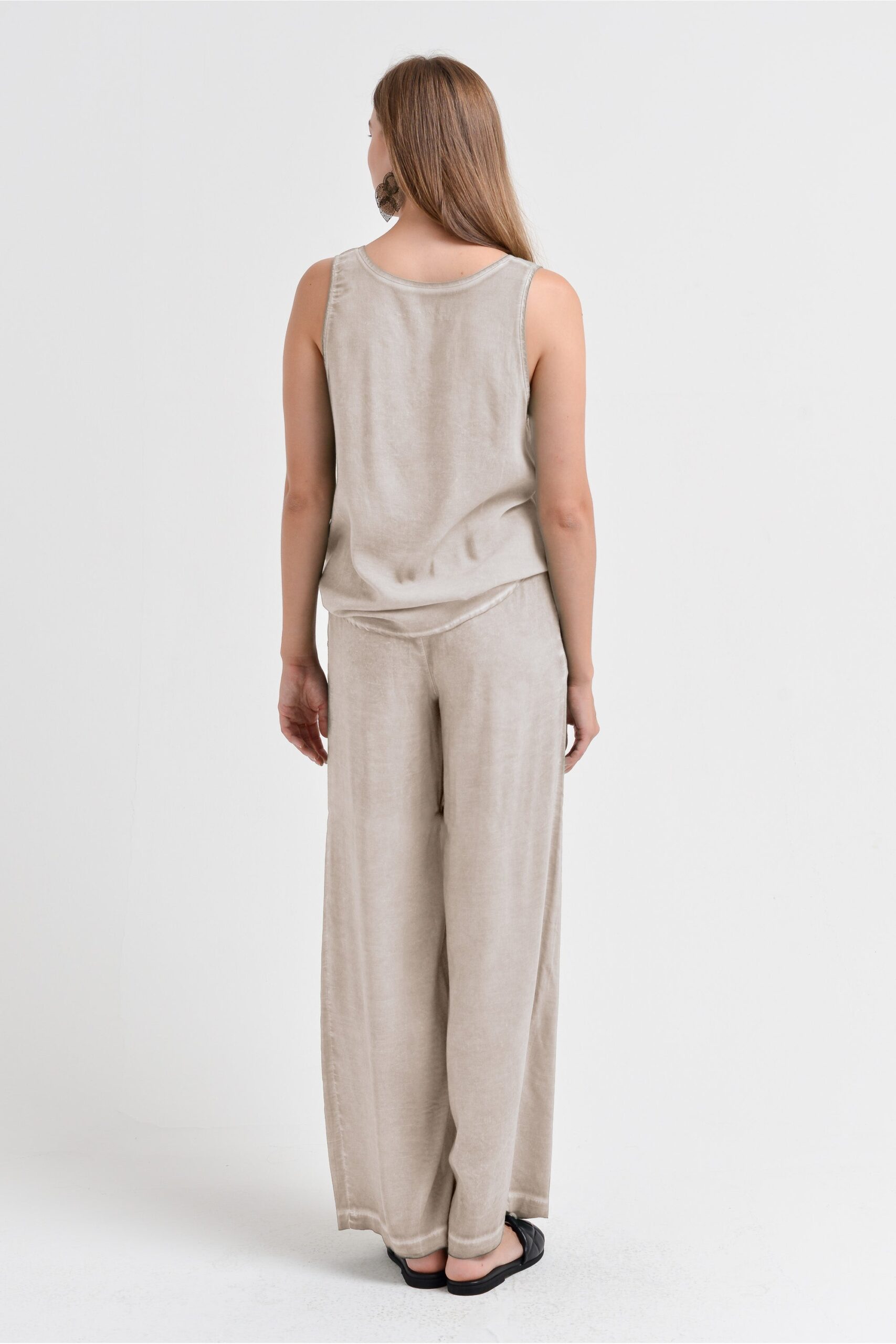 Arcovi Viskosehose „Canapa“ – Weite Billow Slacks in natürlichem Ton - Image 3