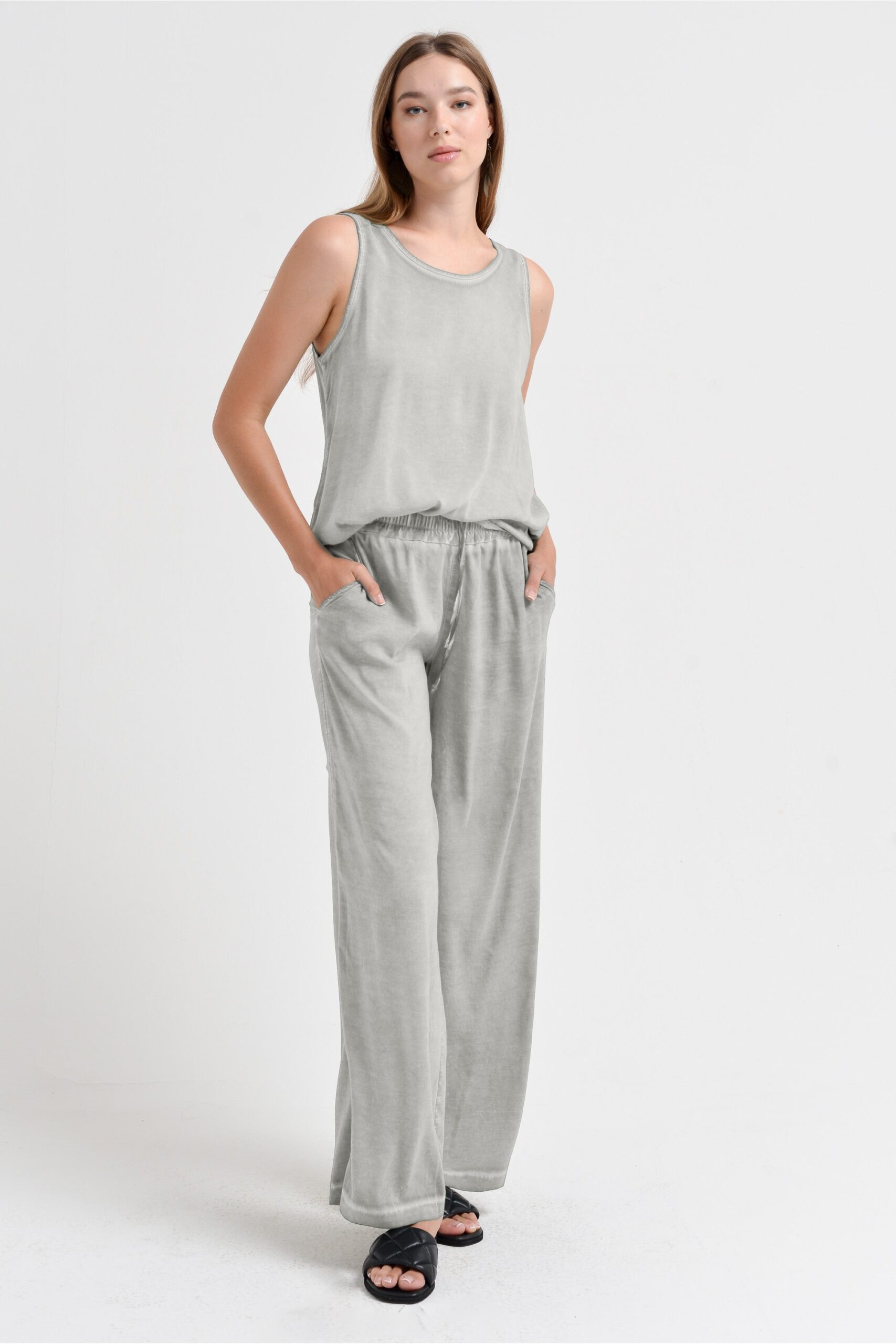 Arcovi Viskosehose „Platino“ – Weite Slacks im fließenden Billow Fit